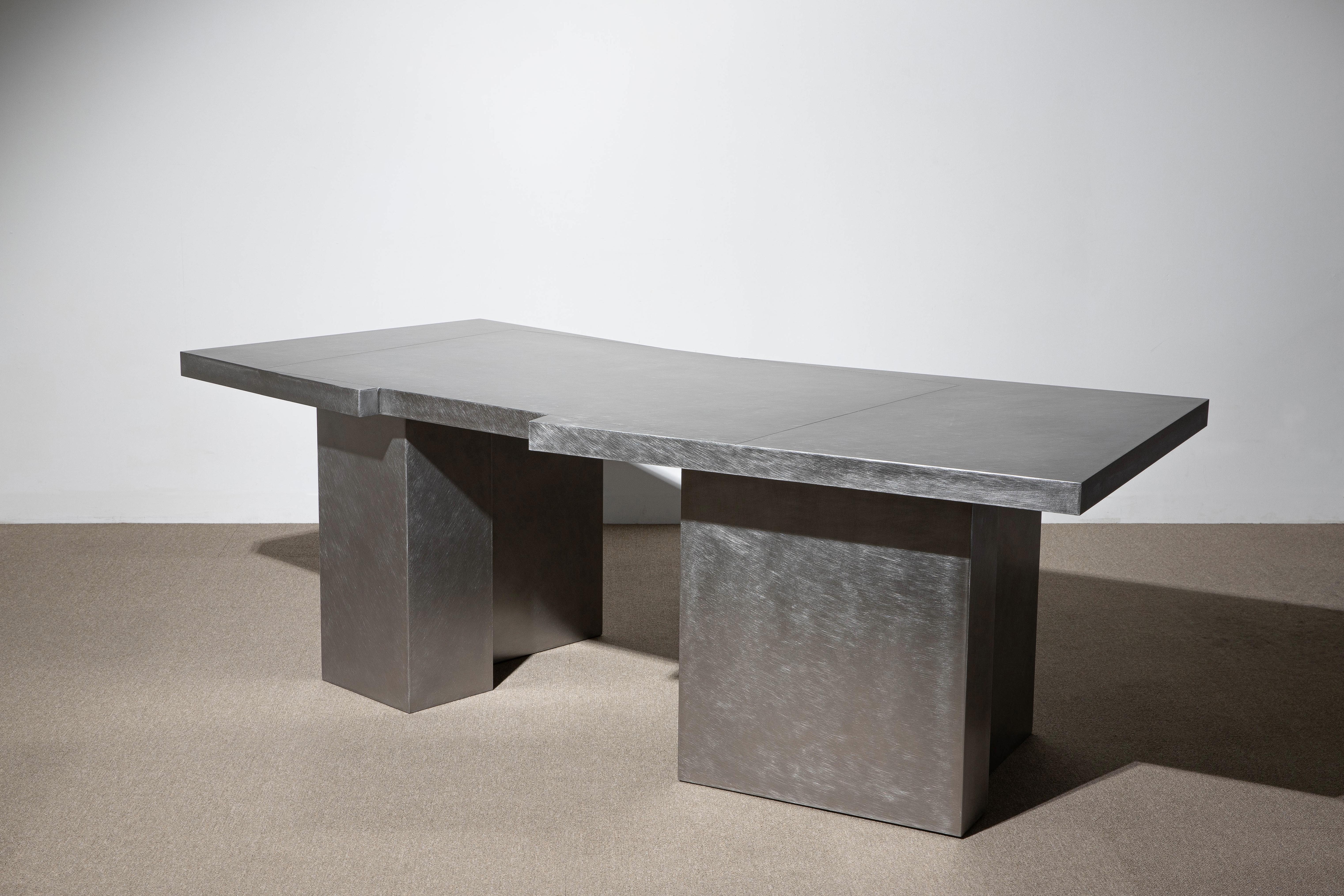 Post-Modern Layered Steel Desk by Hyungshin Hwang For Sale