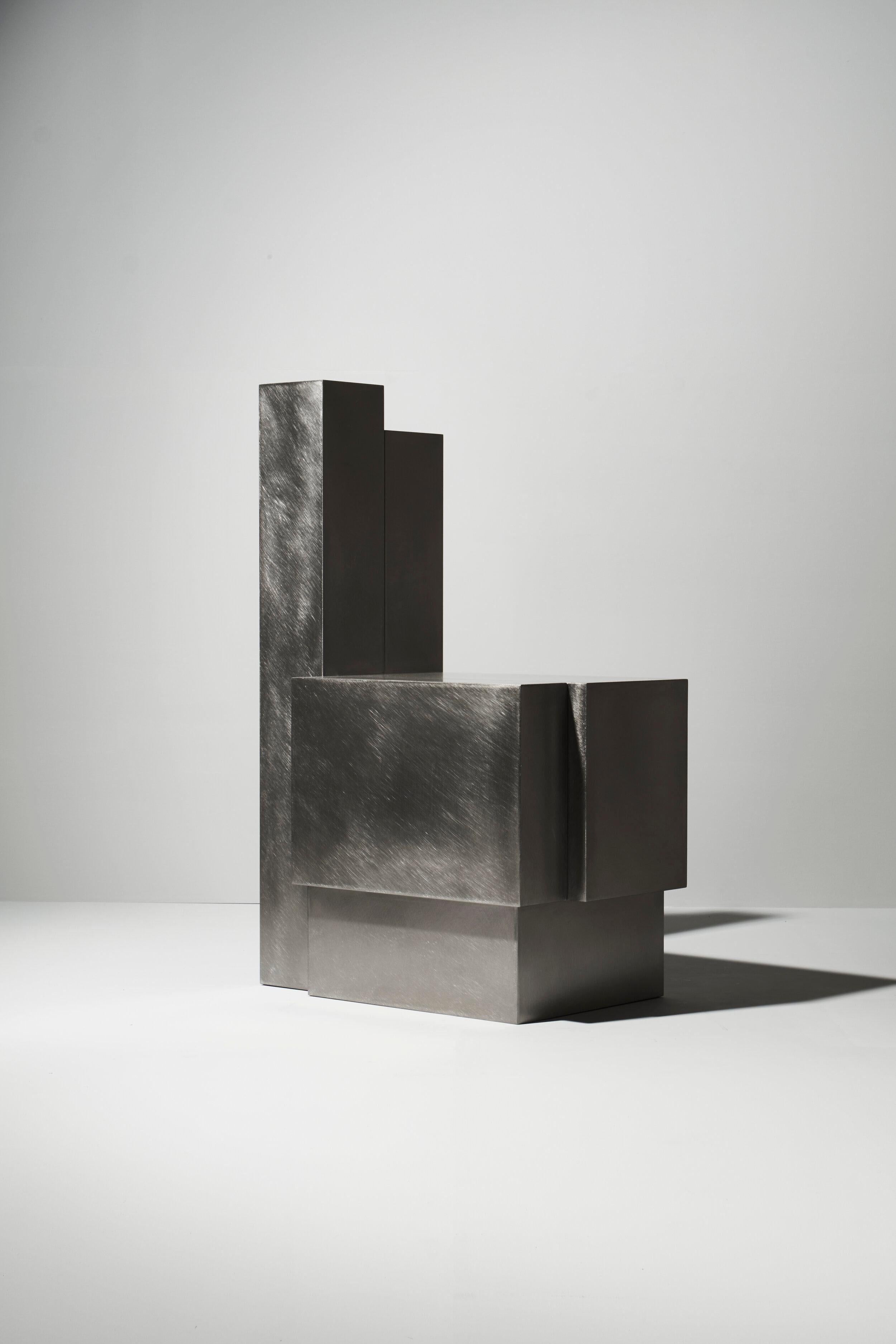 Post-Modern Layered Steel Seat IV by Hyungshin Hwang For Sale