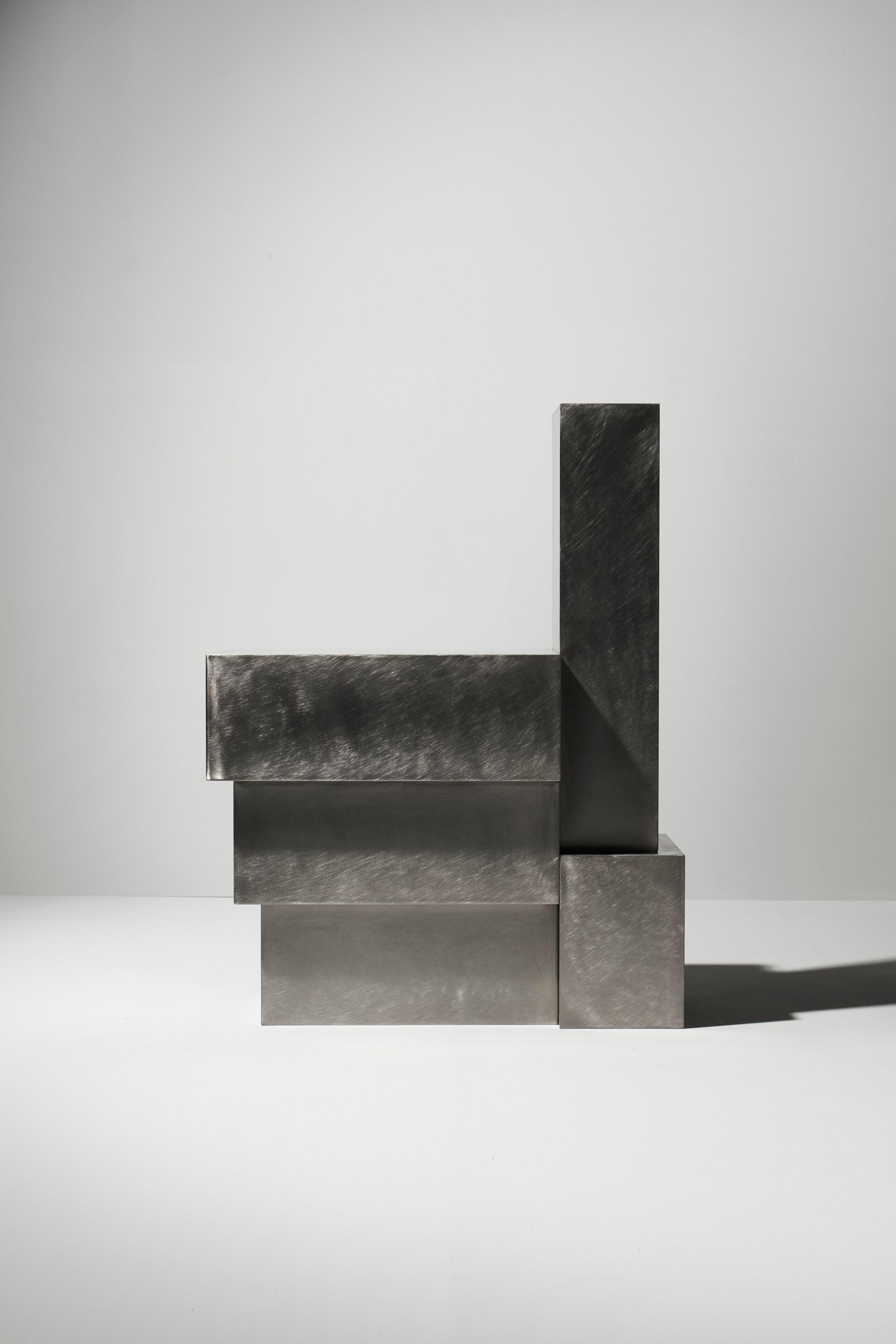 Post-Modern Layered Steel Seat V by Hyungshin Hwang For Sale