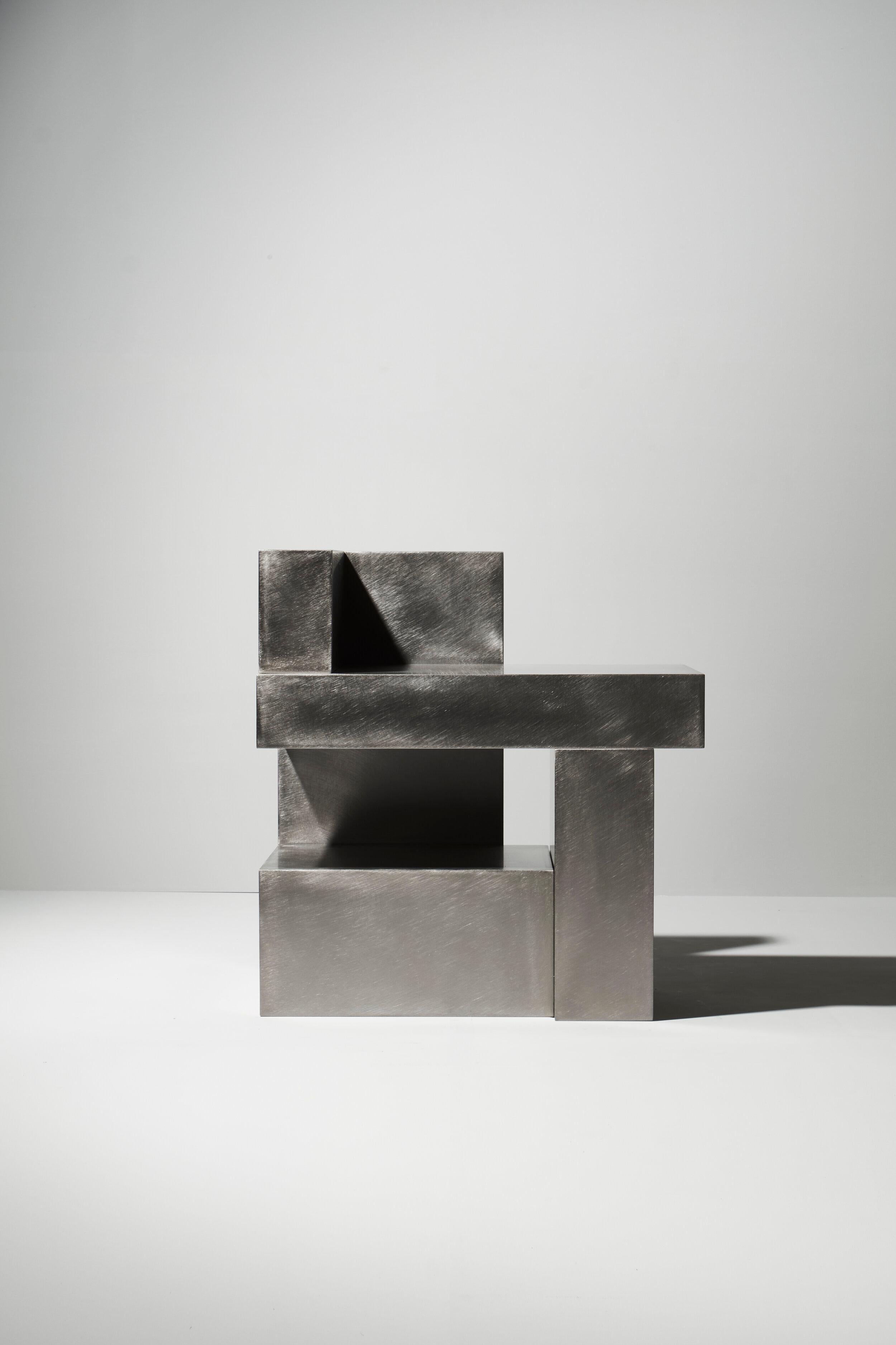 Post-Modern Layered Steel Seat VII by Hyungshin Hwang For Sale