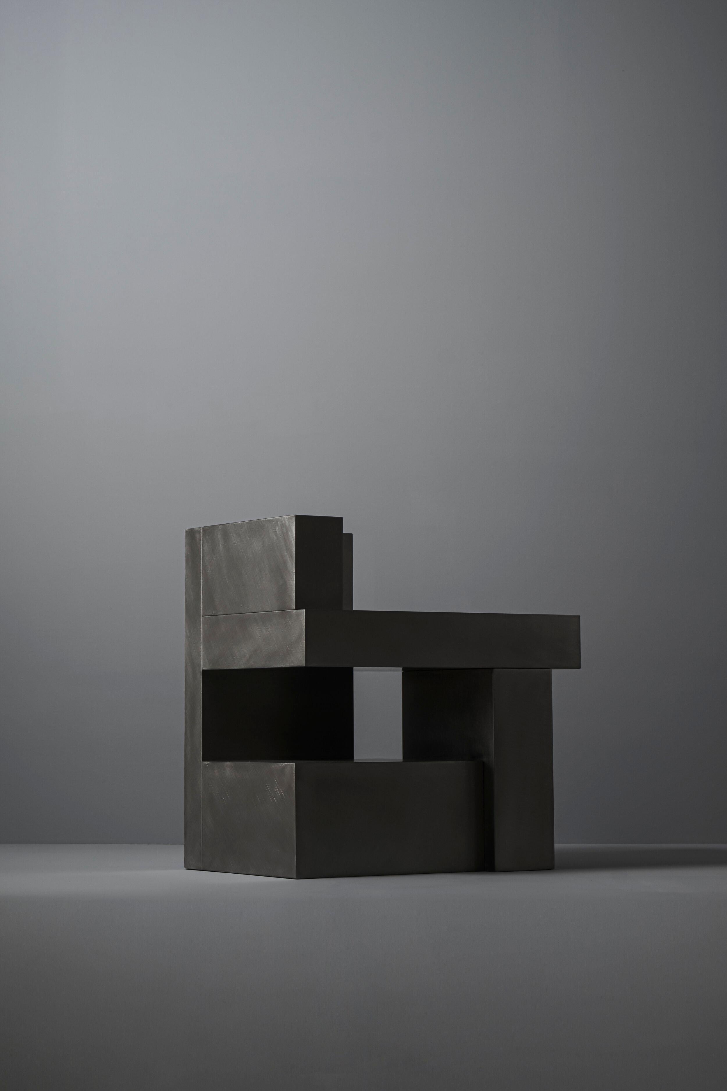 Contemporary Layered Steel Seat VII by Hyungshin Hwang For Sale