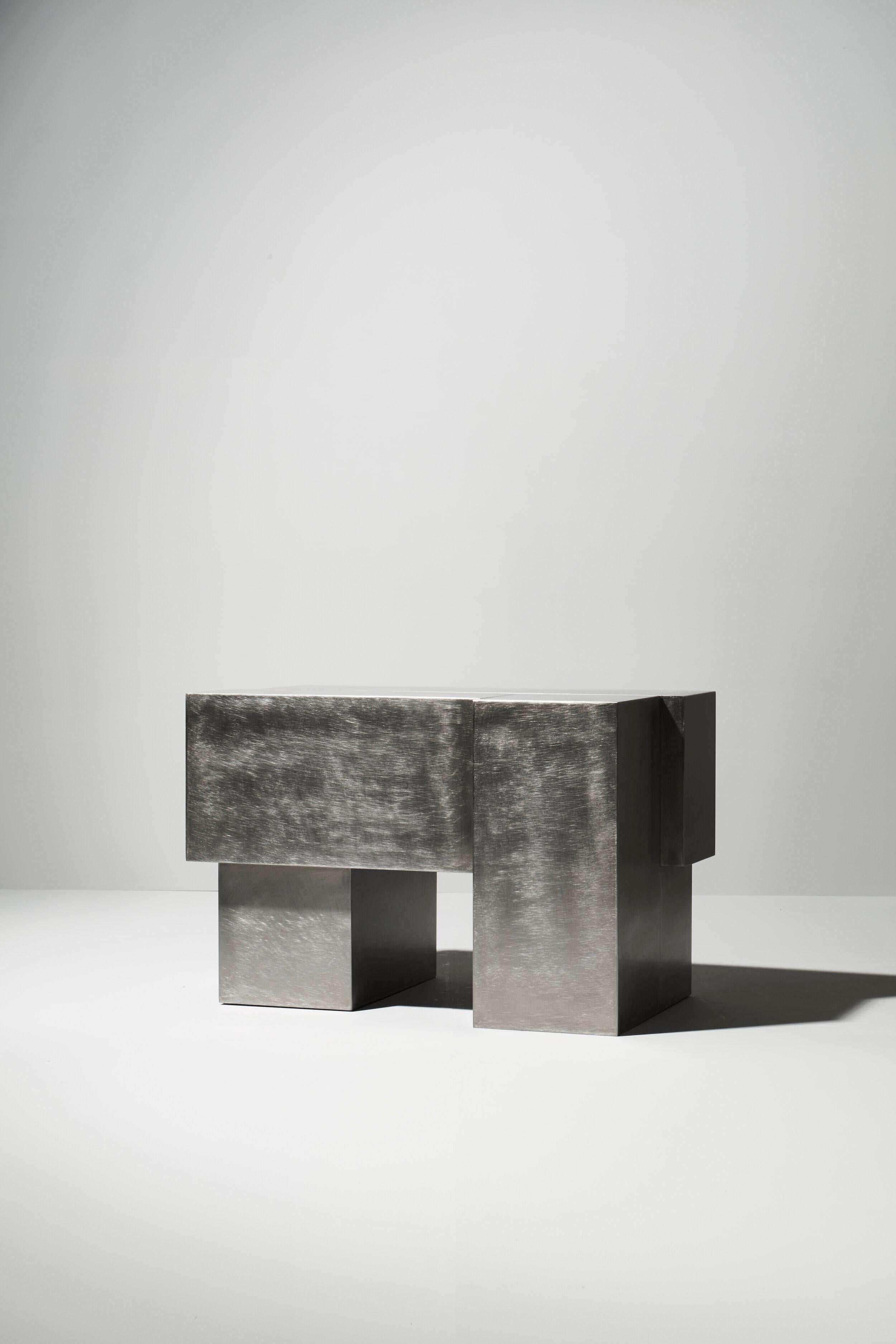 Post-Modern Layered Steel Seat xii by Hyungshin Hwang For Sale