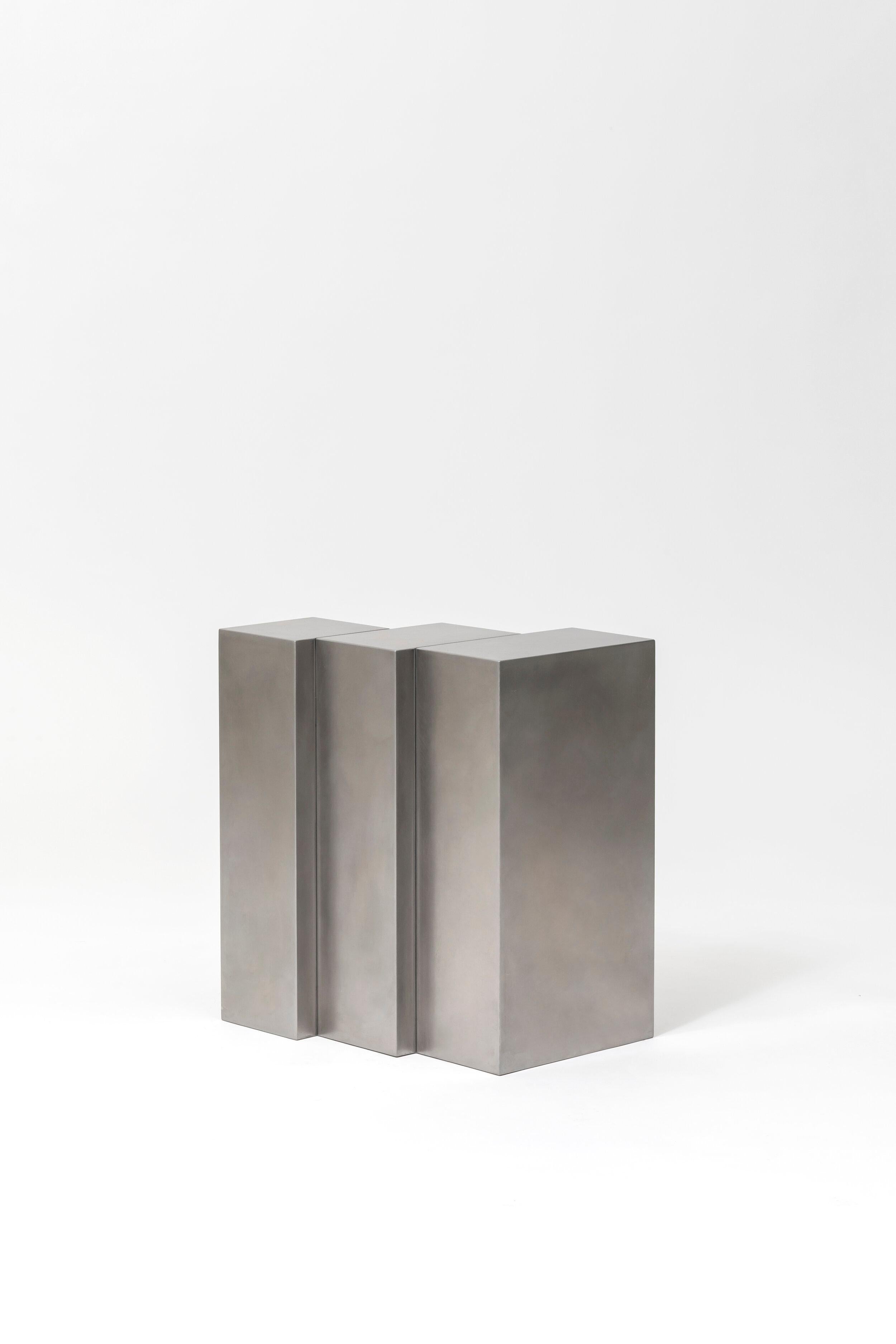 Post-Modern Layered Steel Seat XIV by Hyungshin Hwang For Sale