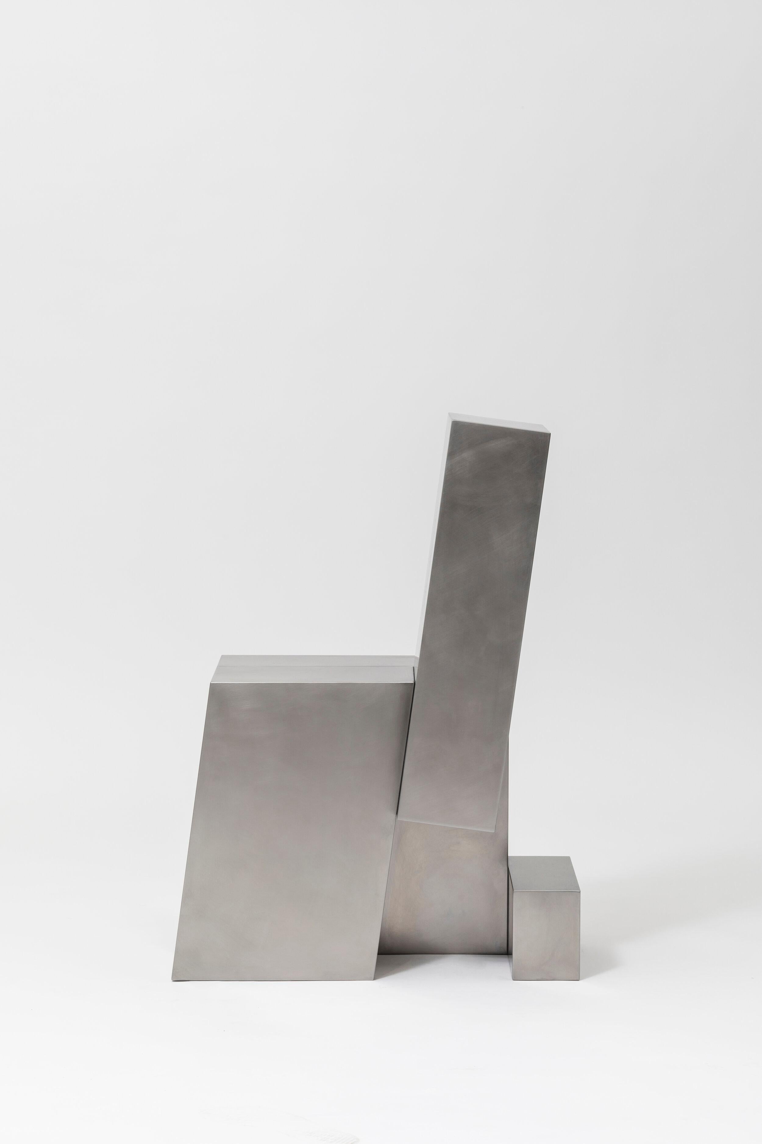 Post-Modern Layered Steel Seat XV by Hyungshin Hwang For Sale