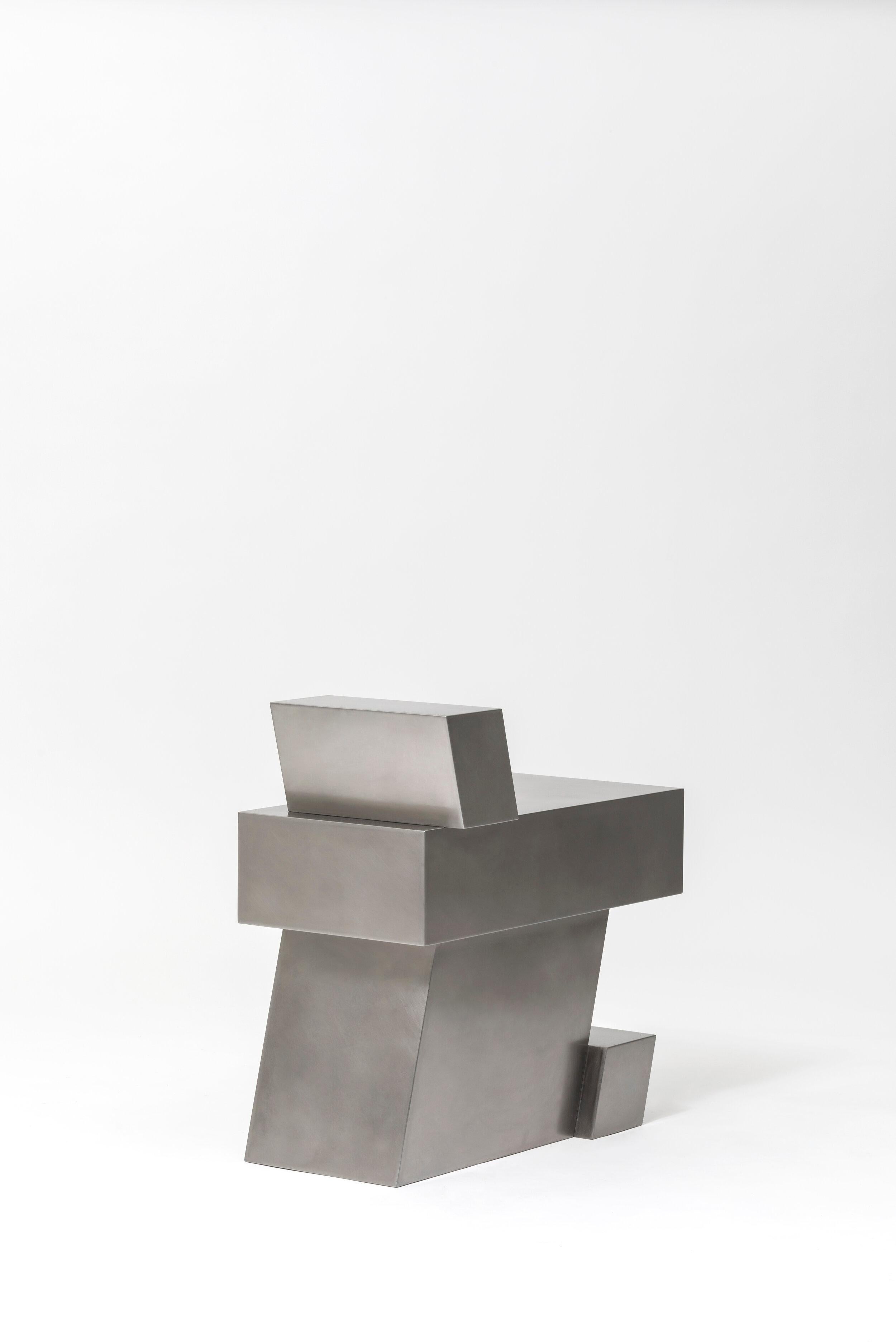 Post-Modern Layered Steel Seat XVI by Hyungshin Hwang For Sale