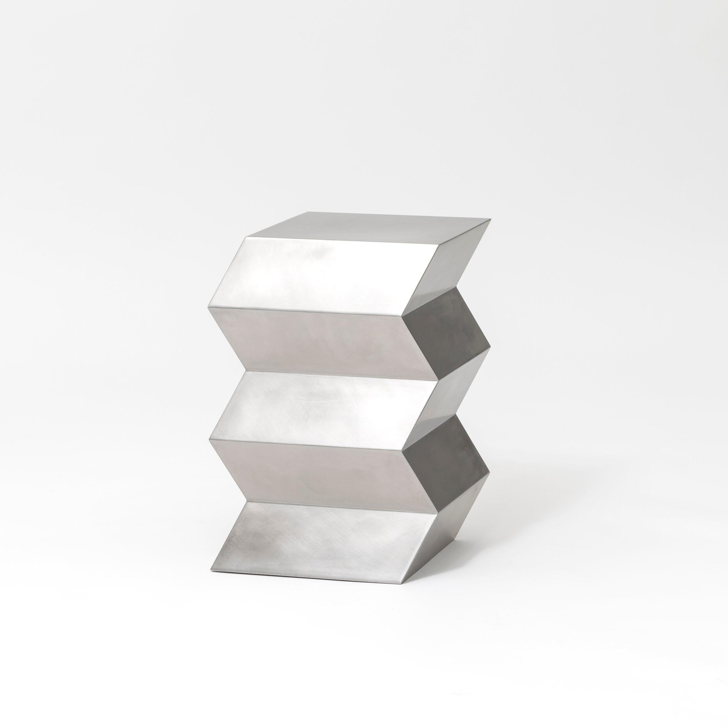 Post-Modern Layered Steel Stool by Hyungshin Hwang For Sale