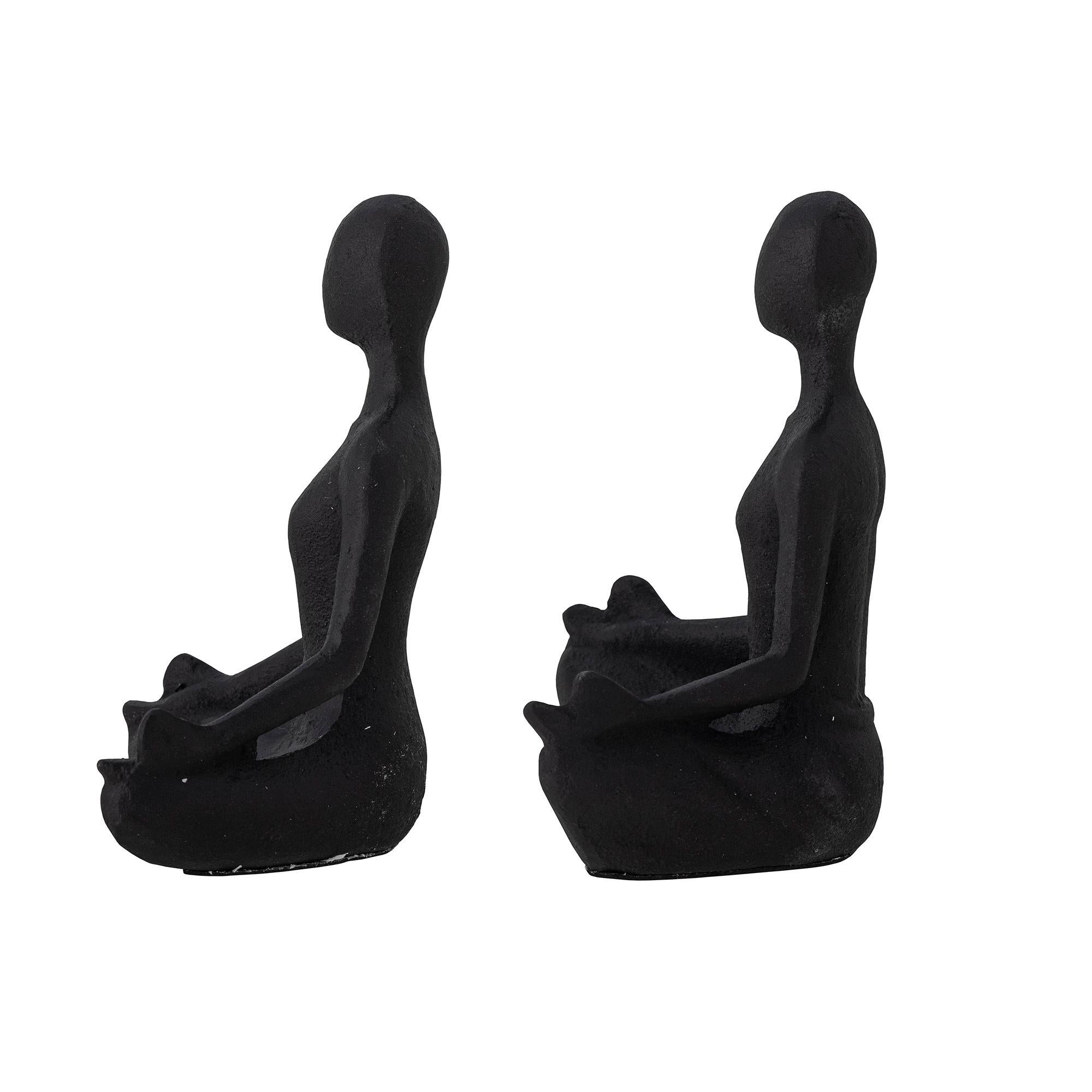 Layla, 21st Century Black Cast Iron Figurine Bookend Set In New Condition In Paris, FR