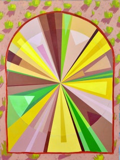 American, Contemporary, Abstract, Circular and Colorfully Large Work
