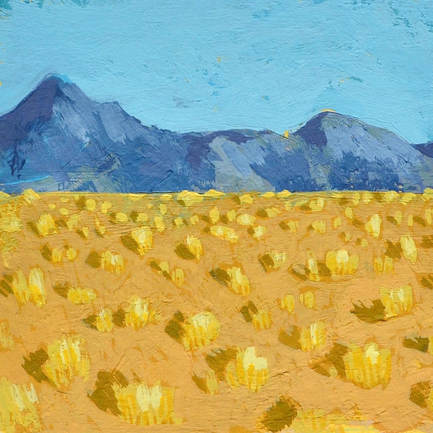 Layla Luna Landscape Painting - Mountain Landscape Flashe on Paper