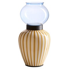 Layla Yellow Striped Table Lamp by Serena Confalonieri