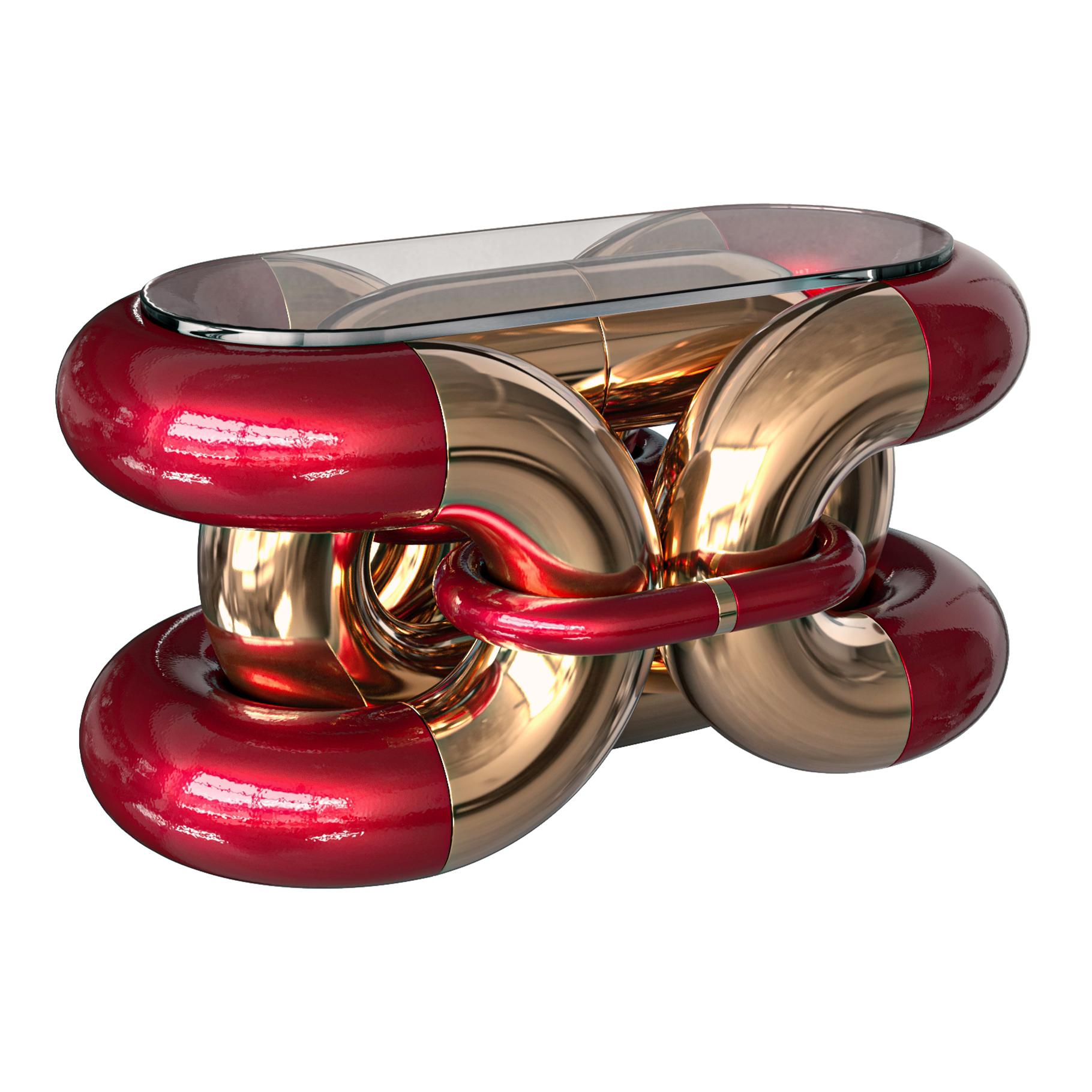 Table basse Laylay en bronze, acier inoxydable, faite à la main, Istanbul en vente 1