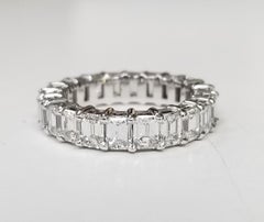 Layout of Emerald Cut Diamonds for an Eternity Ring 6.07 Carat
