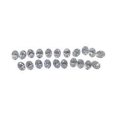 Layout de bague d'éternité en diamants de taille ovale de 3,07 carats