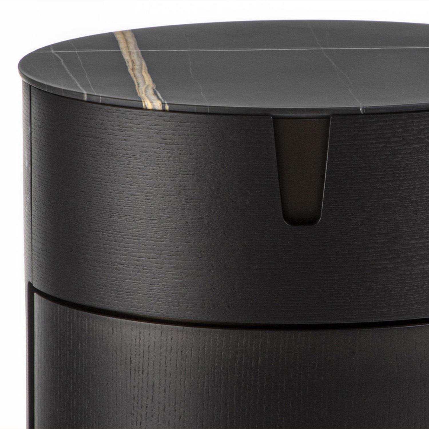 Contemporary Layti Dark Marble Side Table For Sale