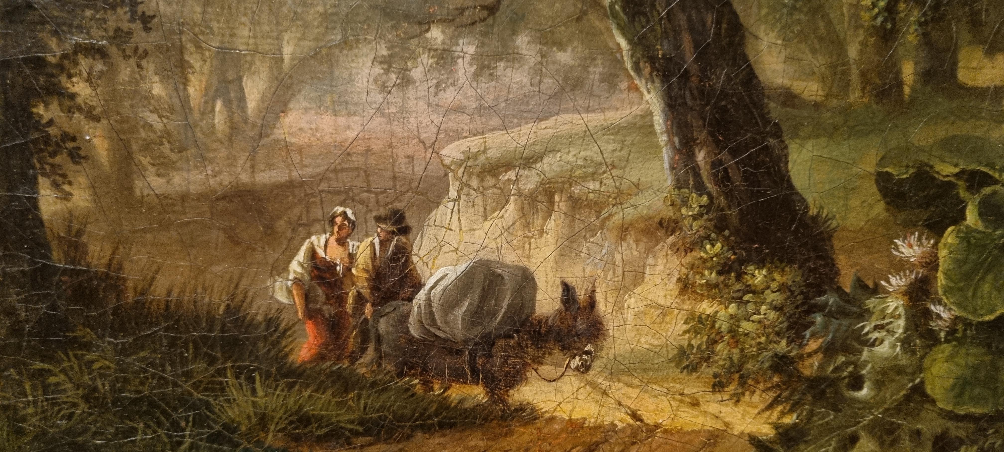 BRUANDET Peinture française Paysage Forêt Arbres Romantique 19ème en vente 4