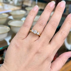 Lazare Kaplan 3 Stone Diamond Ring 18k Yellow Gold