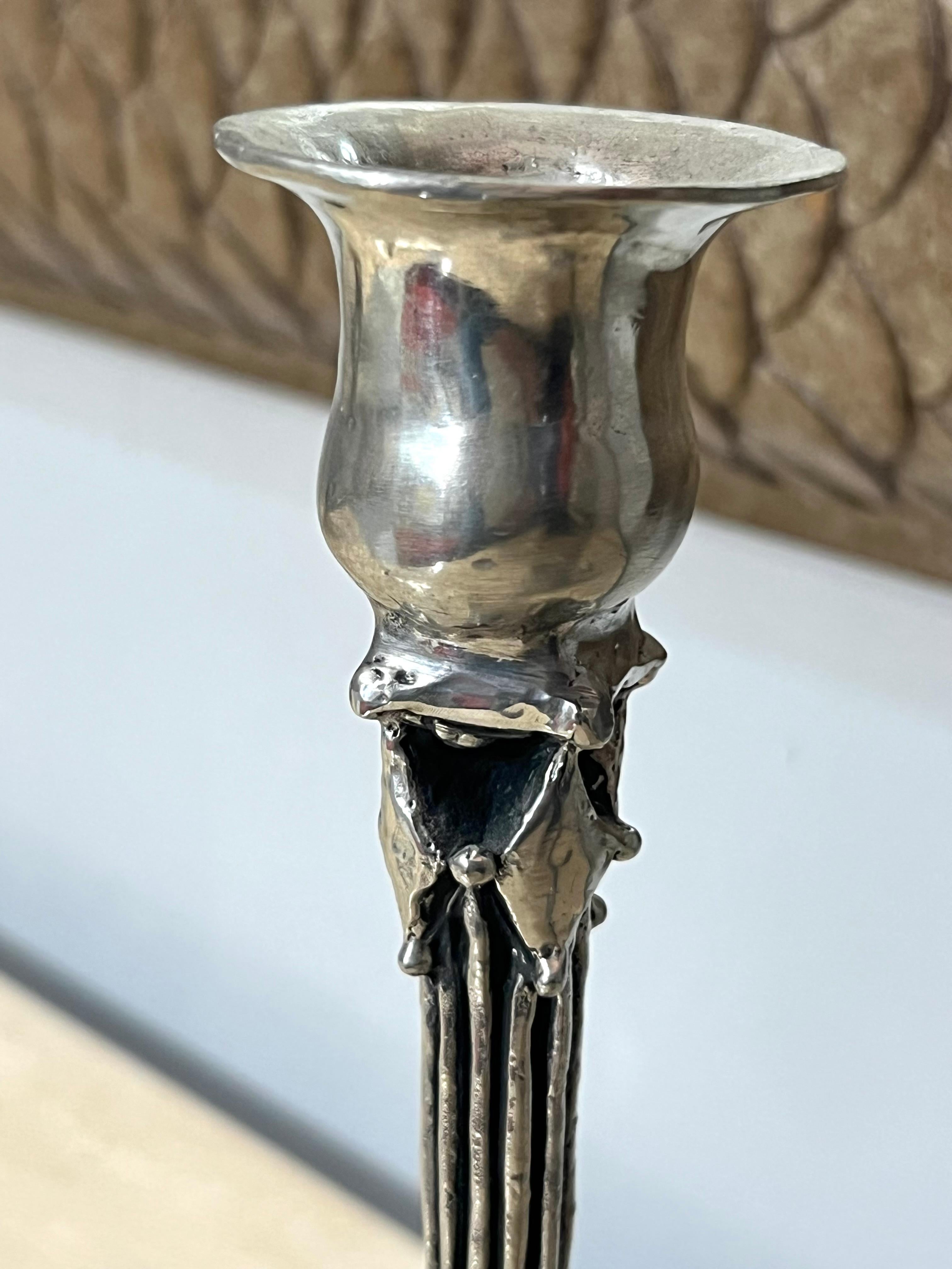 Lazaro Diaz Pair of Neoclassical Revival Candlesticks For Sale 1