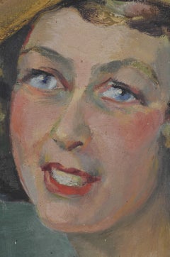 Lazarska Stéfania '1887-1977', Ritratto di donna firmato e datato 1934