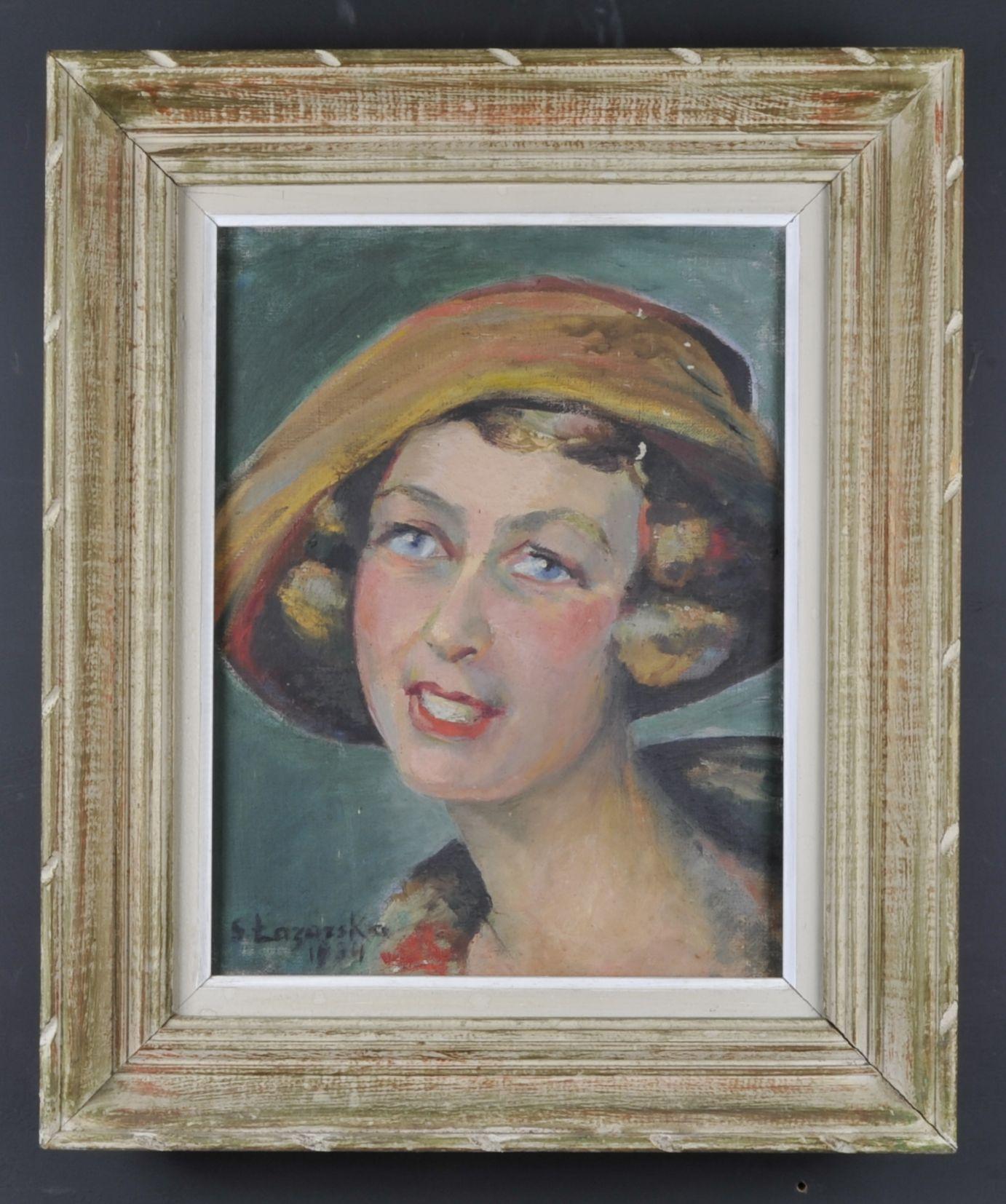 Mid-20th Century Lazarska Stéfania '1887-1977', Portrait of A Woman Signed and Dated 1934 For Sale