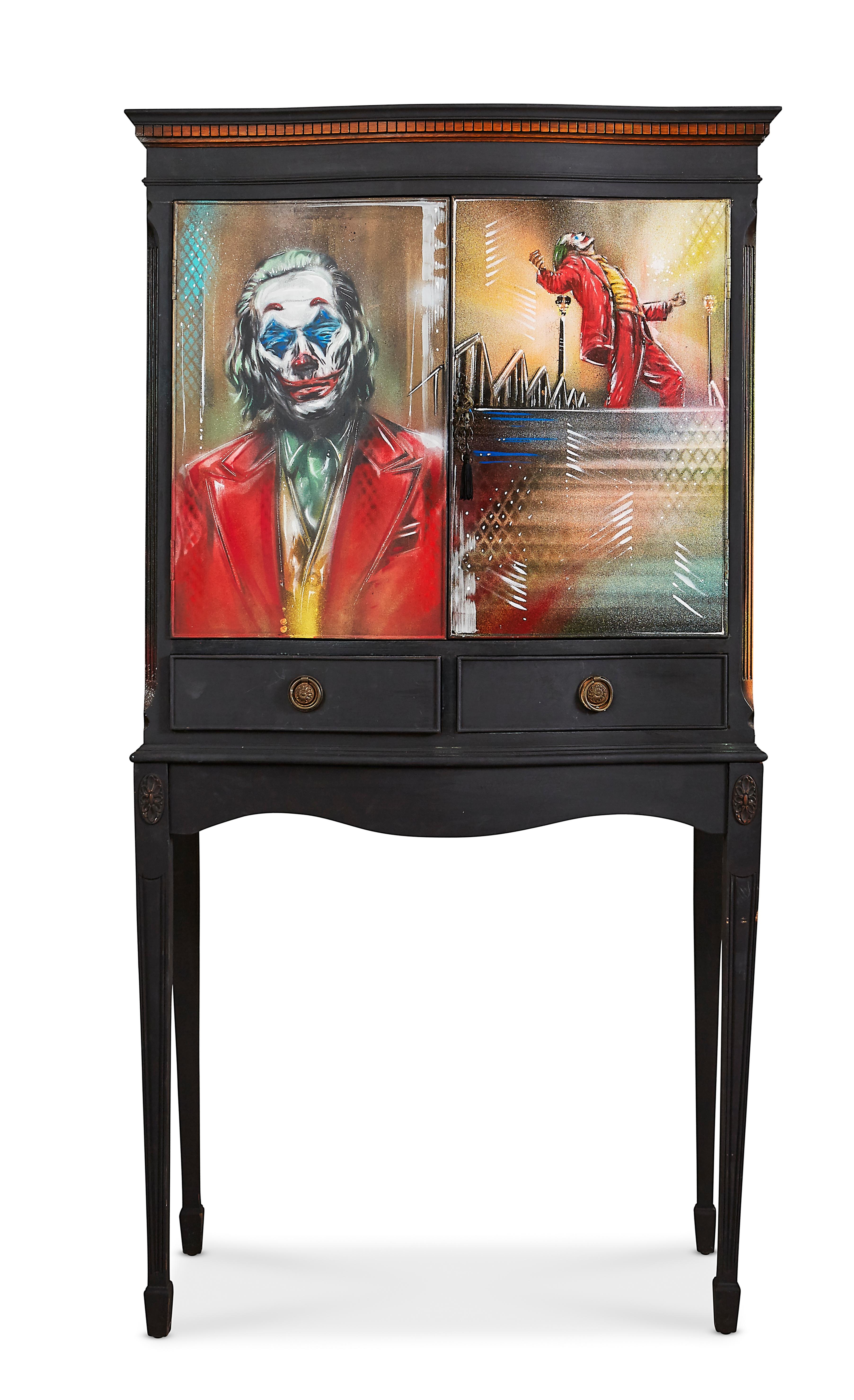 The Joker - wooden Drinks cabinet furniture Art on Furniture n