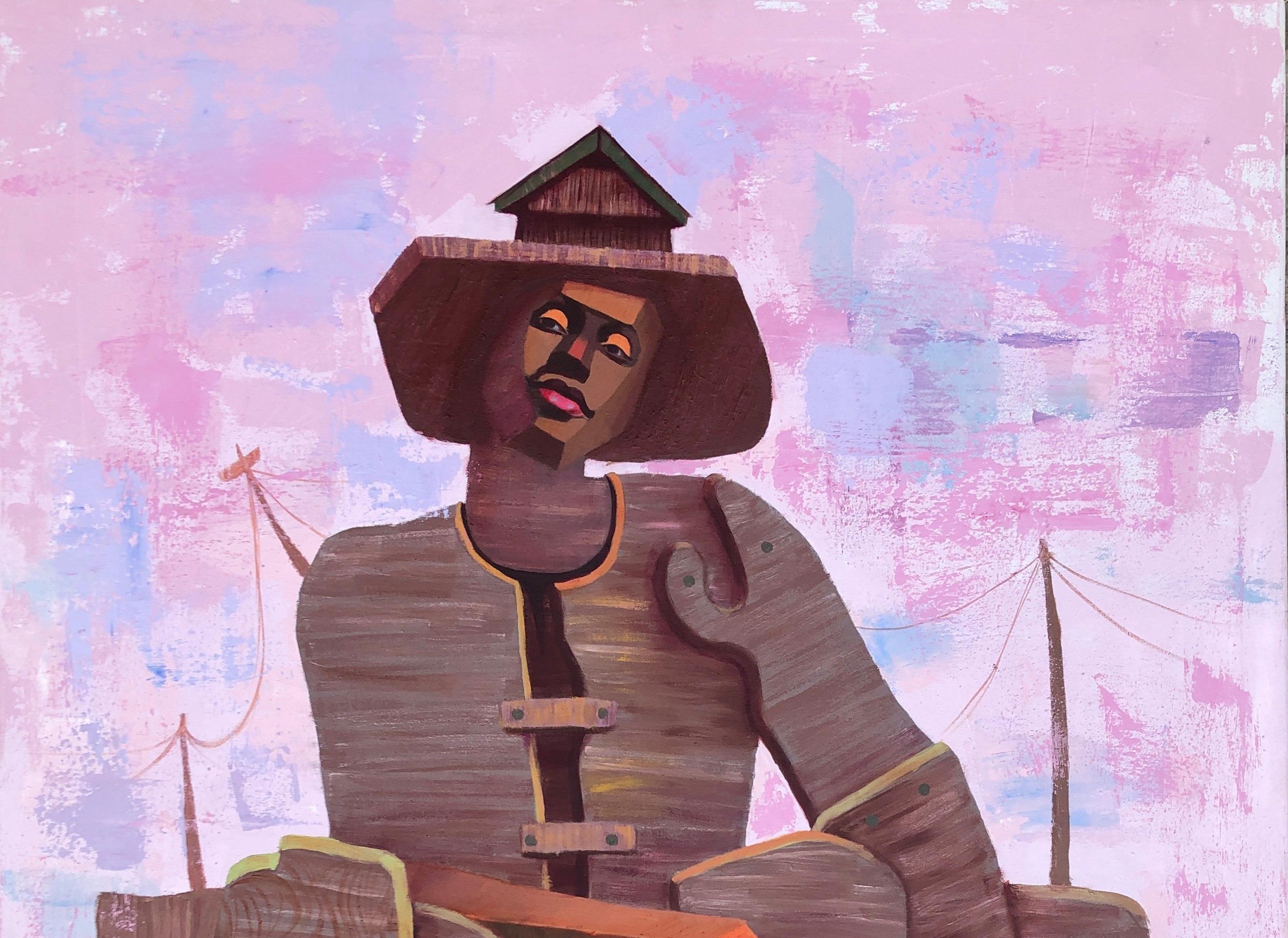 Belle and the Wood - 21st Century, Contemporary, Abstract, Landscape - Painting by Lazarus Massavo