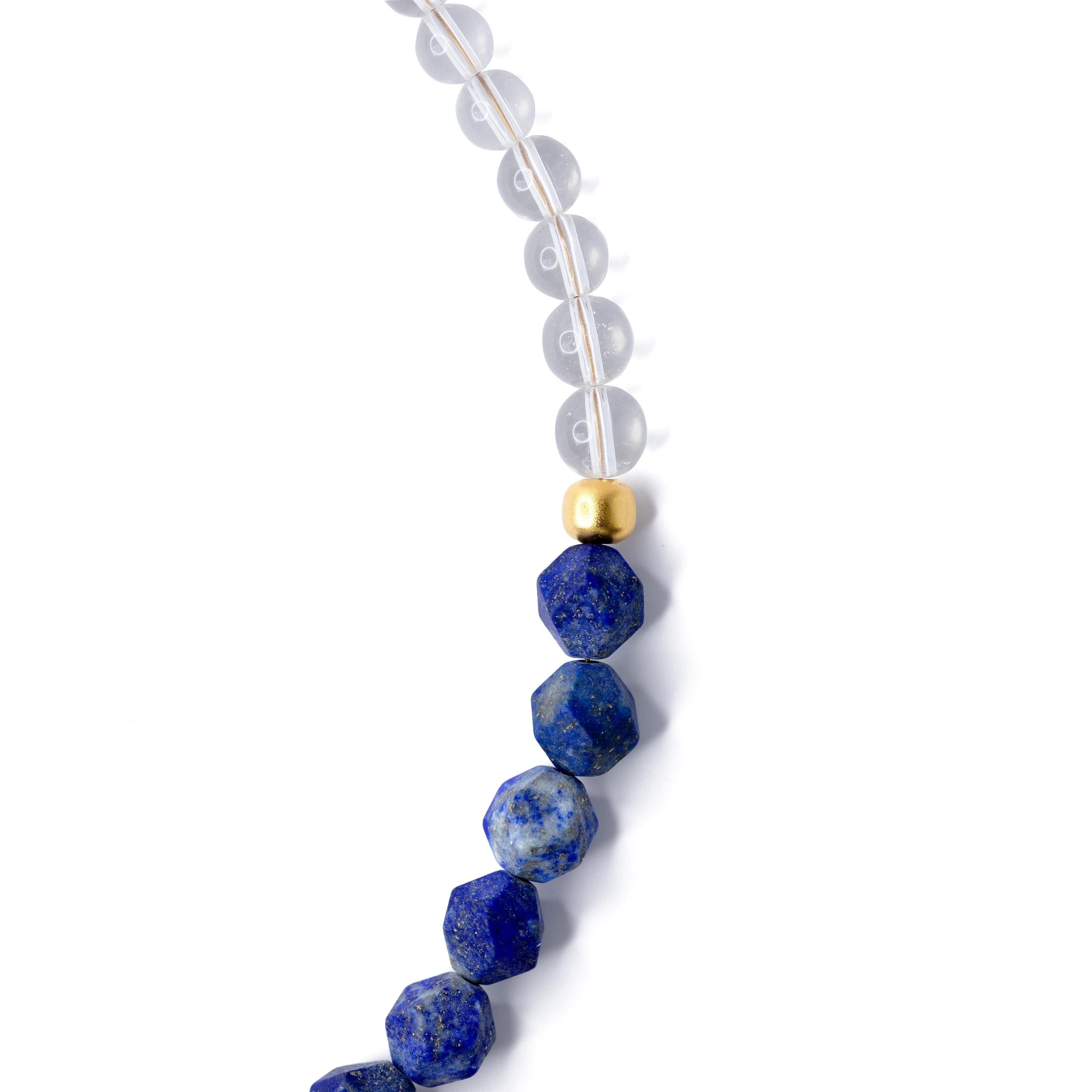 Bead Lazulite Lapis Lazuli Necklace - by Bombyx House For Sale