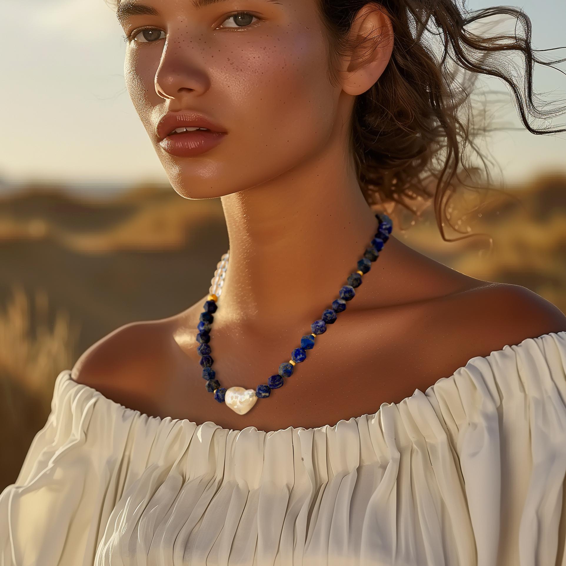 Collana in Lapislazzuli Lazulite - by Bombyx House in vendita 2
