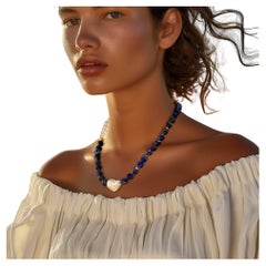 Lazulite Lapis Lazuli Necklace - by Bombyx House