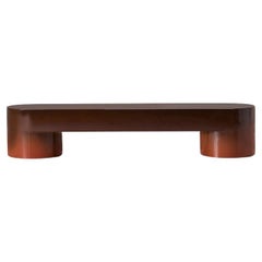 Lazy-O, gradient lacquered monolithic bench, Dainelli Studio for Somaschini