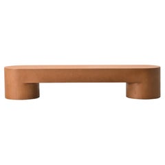 Lazy-O, monolithic bench in clay resin, Dainelli Studio for Somaschini, Italy