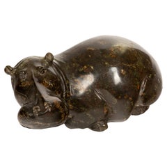 Lazy River King: Mozambican Soapstone Hippo