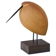 Scultura in legno di quercia con becco di beccaccino di Svend Aage Holm Sørensen per Warm Nordic