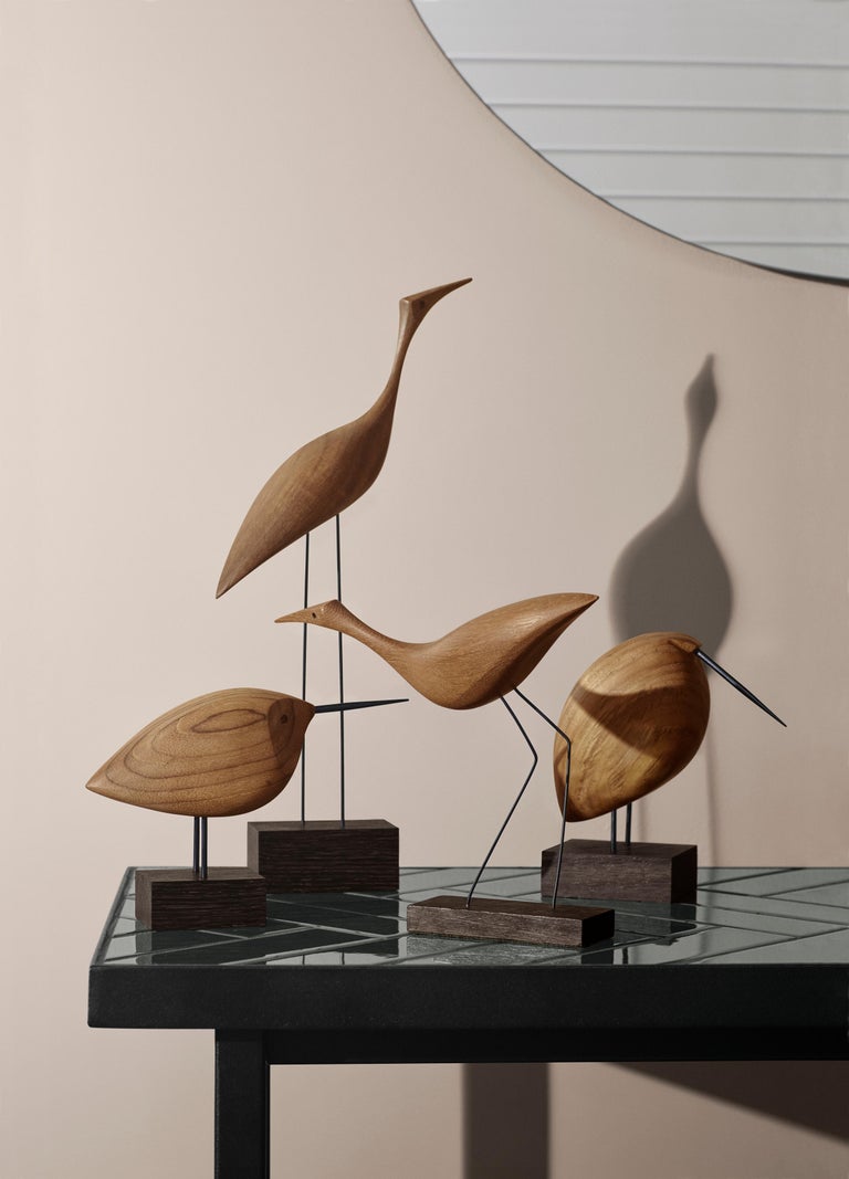 Danish Lazy Snipe Beak Bird Teak Sculpture by Svend-Aage Holm-Sørensen for Warm Nordic For Sale