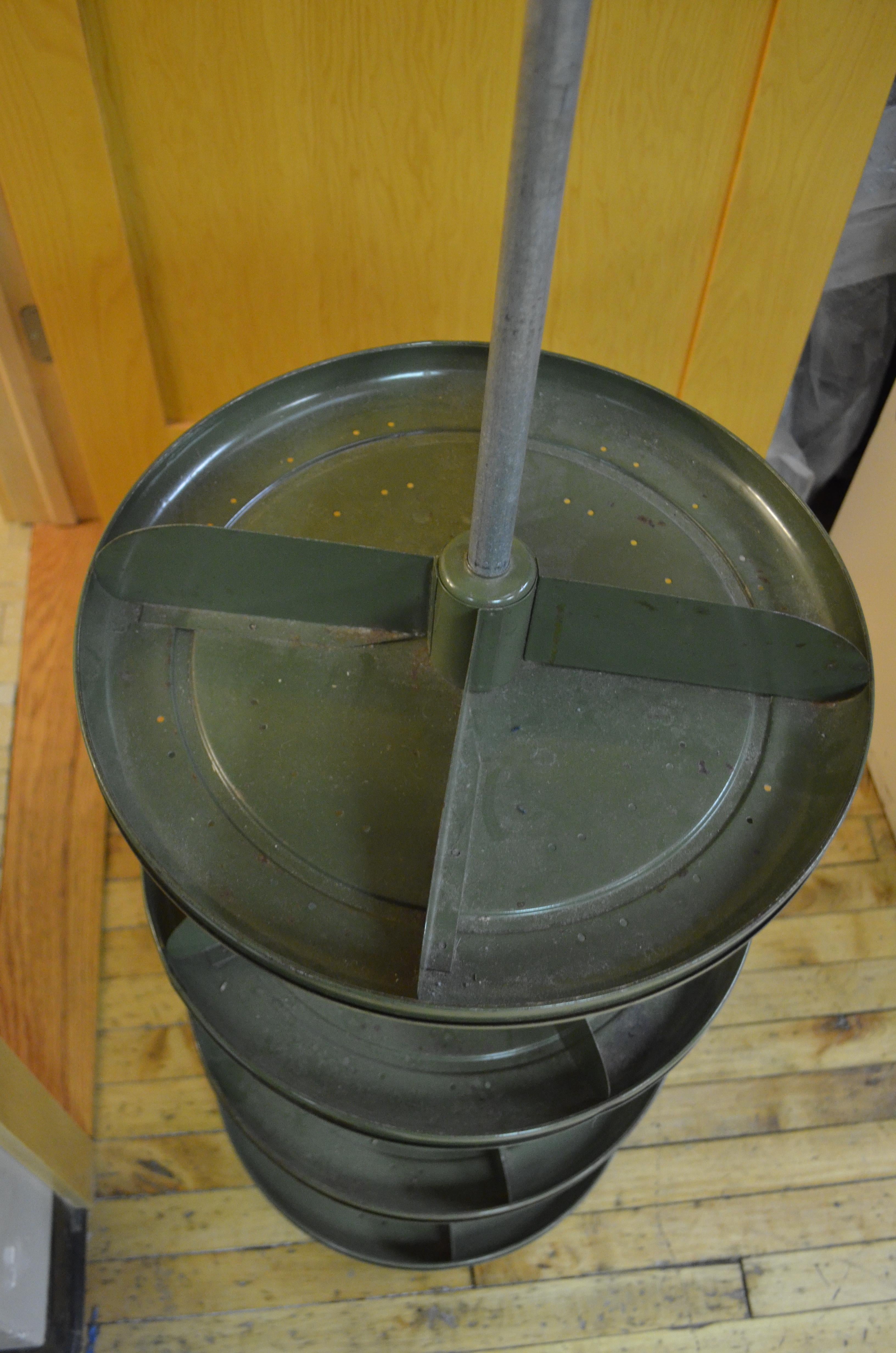 Lazy Susan Freestanding with Four Sectioned Spinning Shelves at 1stDibs