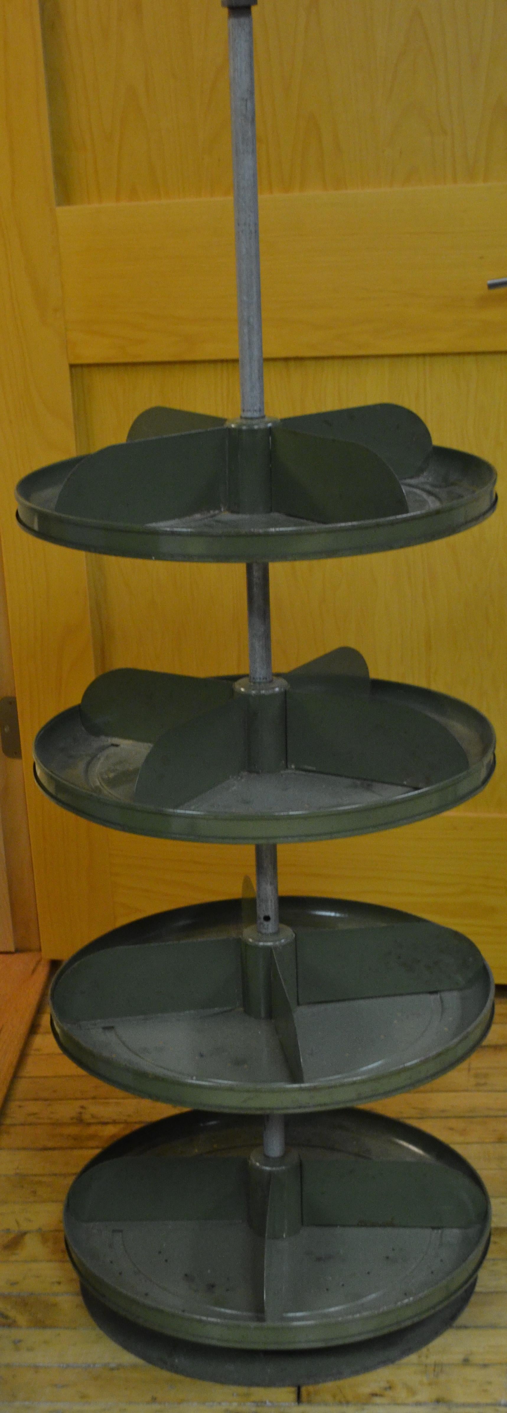 Lazy Susan Freestanding with Four Sectioned Spinning Shelves at 1stDibs