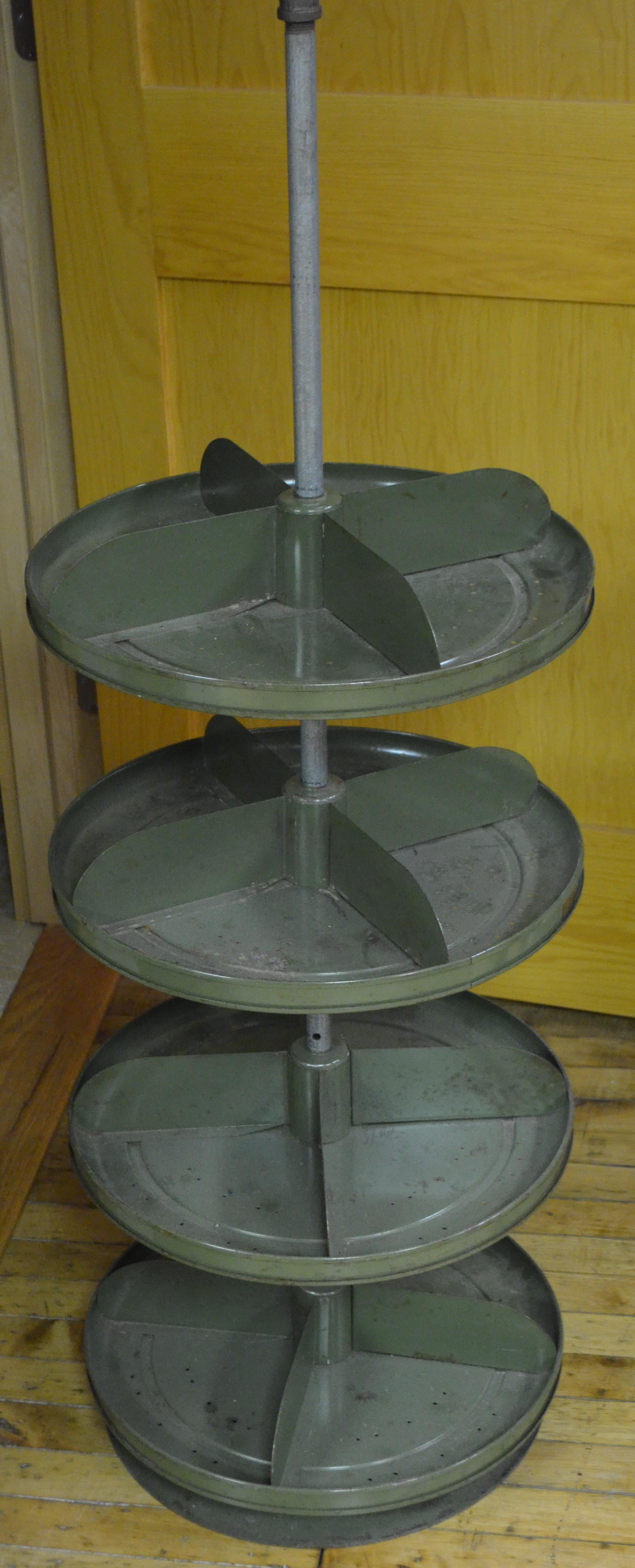 Lazy Susan Freestanding with Four Sectioned Spinning Shelves at 1stDibs