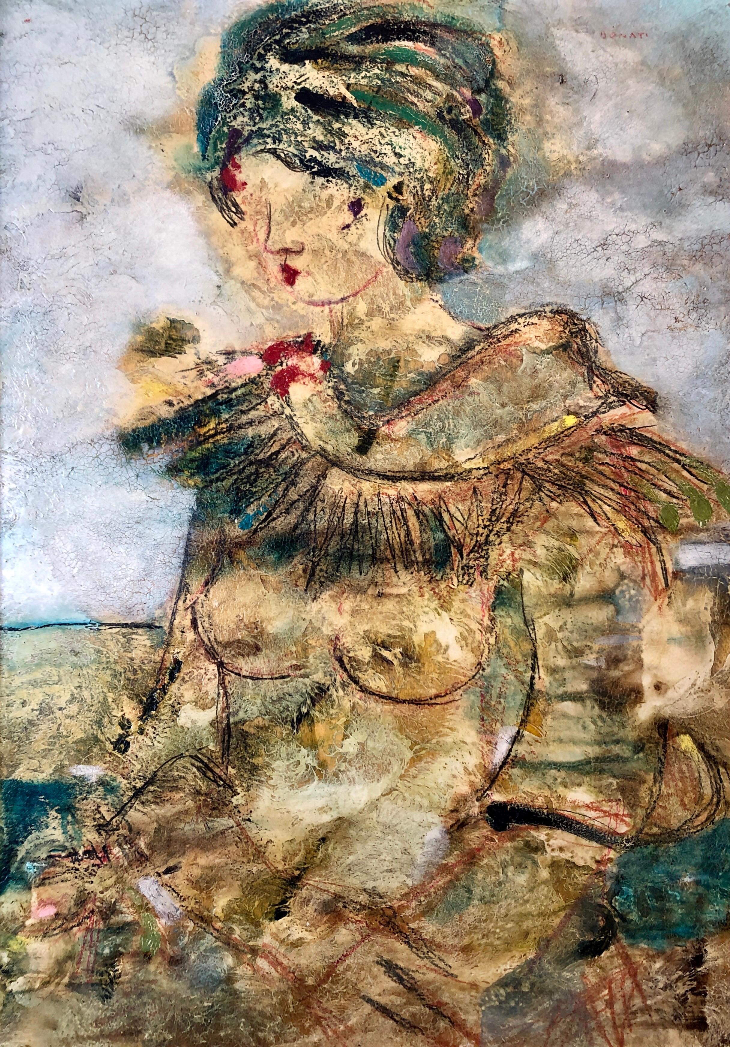 Lazzaro Donati (Italian, 1926-1977), Framed oil painting 