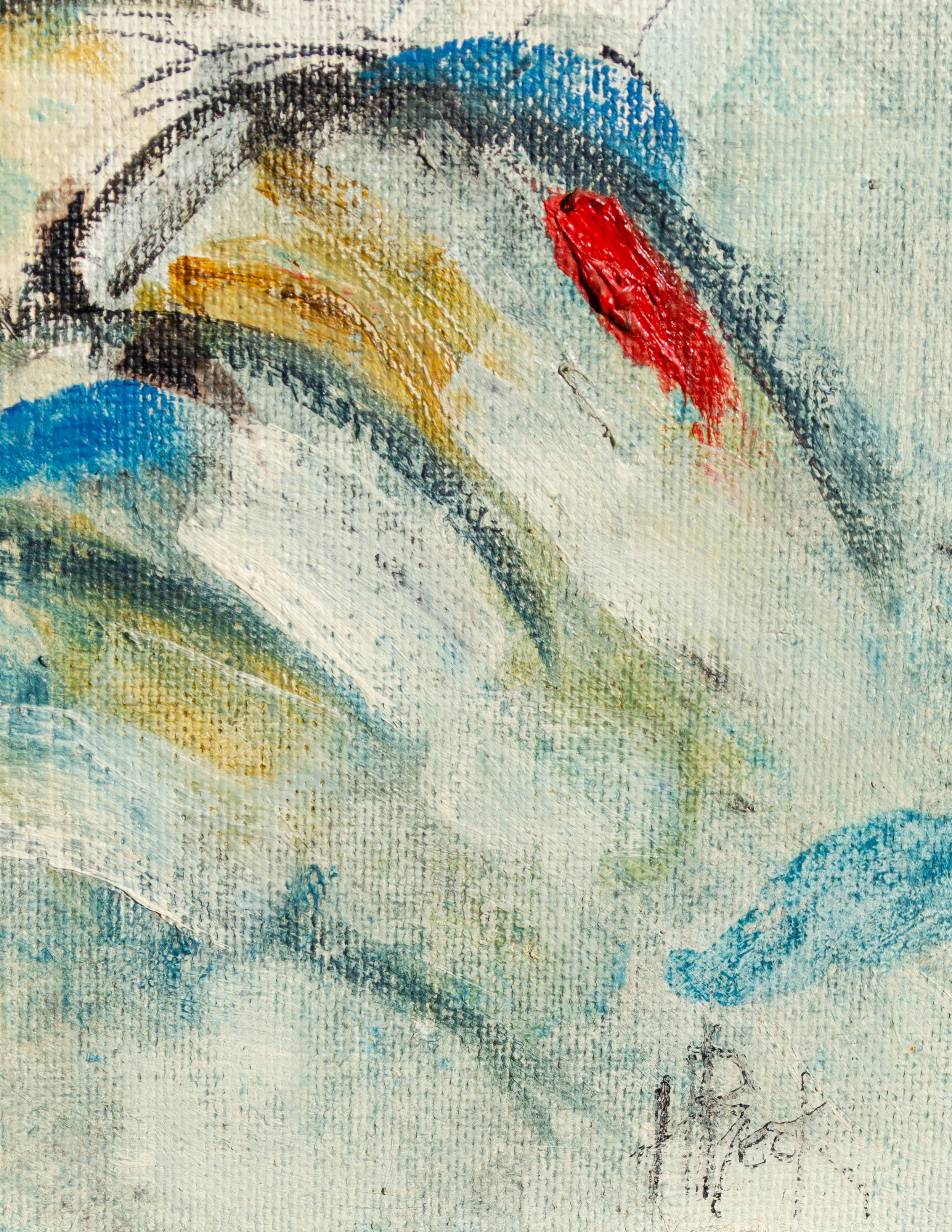 Pintura original de Lazzaro Donati de una mujer abstracta en venta 2