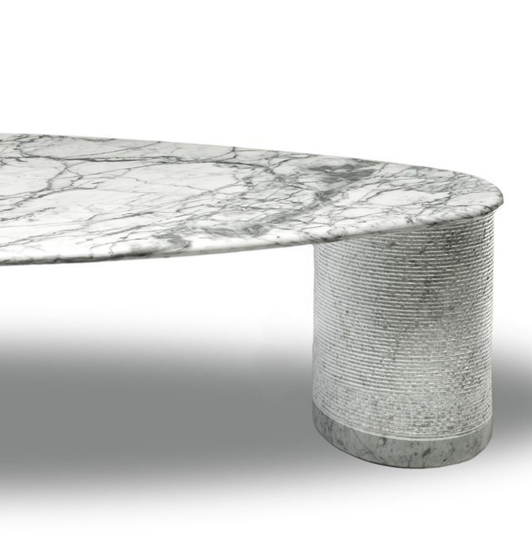 Mid-Century Modern Lazzotti Estremista Cocktail Table Carrara Marble Official Re-Edition