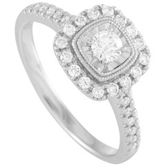 10 karat diamond ring LB Exclusive 10 Karat White Gold 0.45 Carat Diamond Ring