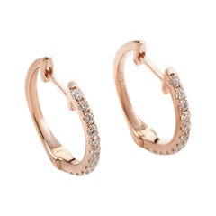 LB Exclusive 14 Karat Gold .31 Carat VS1 G Color Diamond Hoop Huggies Earrings LB Exclusive 14 Karat Gold .31 Carat VS1 G Color Diamond Hoop Huggies Earrings
