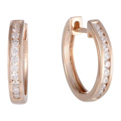 33 carat gold LB Exclusive 14 Karat Gold .33 Carat VS1 G Color Diamond Hoop Huggies Earrings
