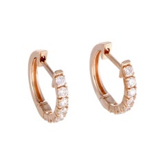LB Exclusive 14 Karat Gold .50 Carat VS1 G Color Diamond Hoop Huggies Earrings LB Exclusive 14 Karat Gold .50 Carat VS1 G Color Diamond Hoop Huggies Earrings