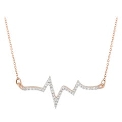 LB Exclusive 14 Karat Rose Gold 0.13 Carat Diamond Necklace