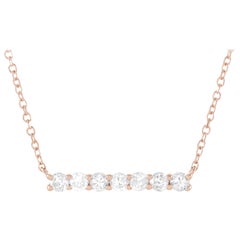 LB Exclusive 14 Karat Rose Gold 0.25 Carat Diamond Pendant Necklace