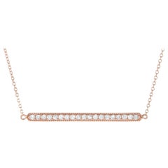 LB Exclusive 14 Karat Rose Gold 0,25ct Diamant Anhänger Halskette