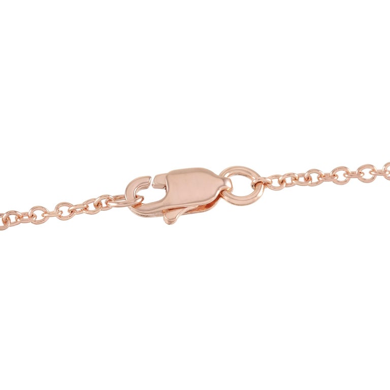 LB Exclusive 14 Karat Rose Gold Carat Diamond Love Bracelet