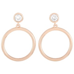 LB Exclusive Boucles d'oreilles en or rose 14 carats avec diamants 0,31 carat
