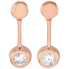 LB Exclusive Boucles d'oreilles en or rose 14 carats avec diamants 0,58 carat