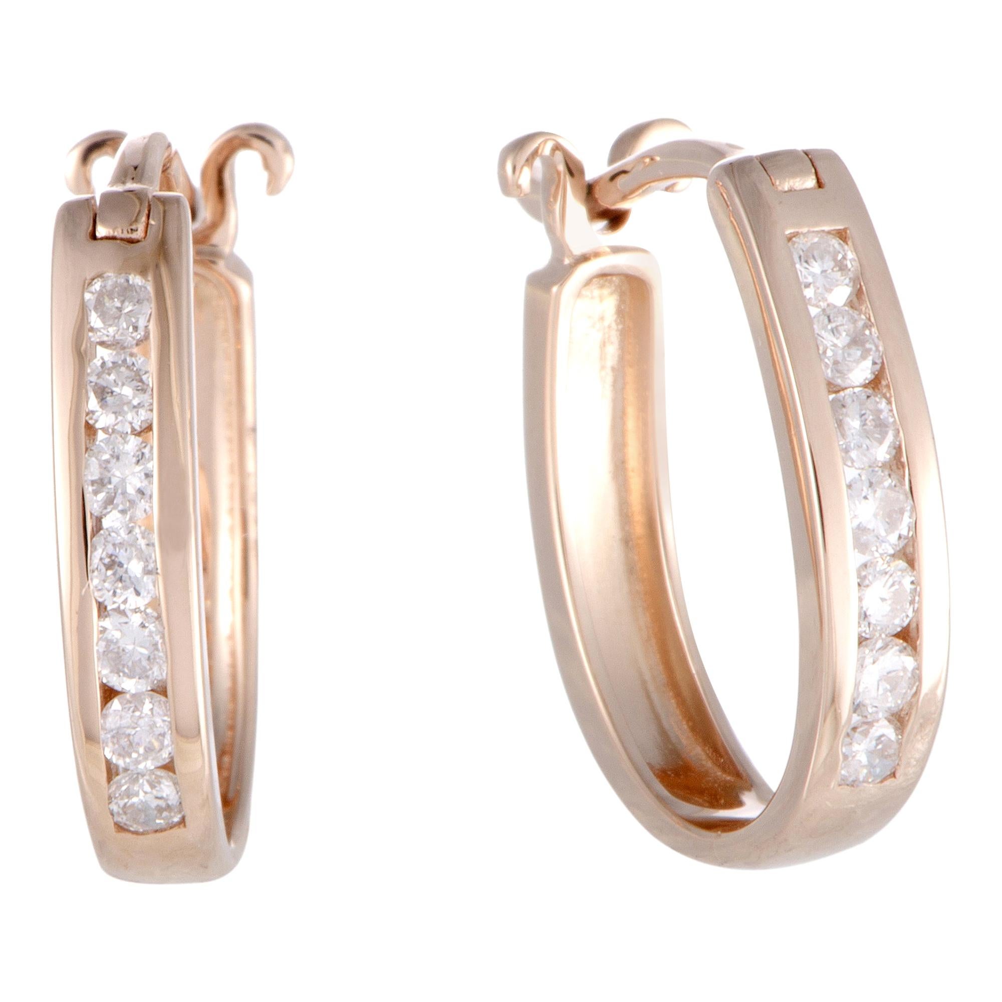 LB Exklusive ovaler Ring, LB Exklusive 14 Karat Roségold .25 Karat VS1 G Farbe Diamant